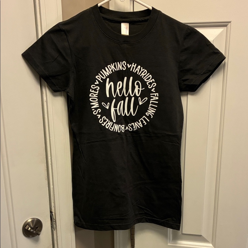 Dark grey 'Hello Fall' Graphic T-Shirt